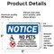 Signmission No Pets Service Animals Allowed, 5 in W x Rectangle, Vinyl Decal OS-2PACK-NS-D-35-L-16175 - alternate 3